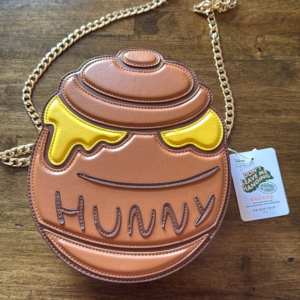 NWT Novelty Disney Skinny Dip London Winnie the Pooh Honey Pot Crossbody Bag